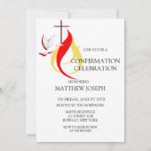 Trendy Red Yellow Dove Fire Bevestiging Kaart (Voorkant)