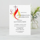 Trendy Red Yellow Dove Fire Bevestiging Kaart (Staand voorkant)