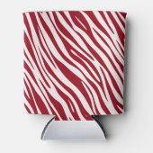 Trendy Red Zebra Animal Sripes Blikjeskoeler (Voorkant)