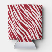 Trendy Red Zebra Animal Sripes Blikjeskoeler (Achterkant)