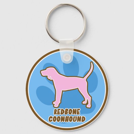 Trendy Redbone Coonhound Sleutelhanger (Voorkant)