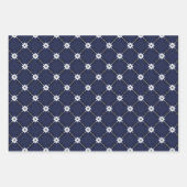 Trendy Regal blauw en Goud Luxe Inpakpapier Vel (Voorkant)