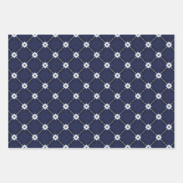 Trendy Regal blauw en Goud Luxe Inpakpapier Vel