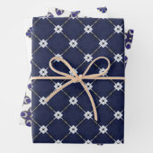 Trendy Regal blauw en Goud Luxe Inpakpapier Vel (In situ)