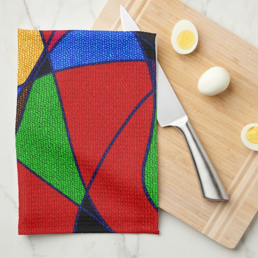 Trendy regenboog abstracte kunst cadeauaccessoires theedoek (Quarter Fold)