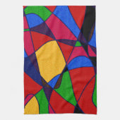 Trendy regenboog abstracte kunst cadeauaccessoires theedoek (Verticaal)