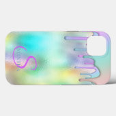 Trendy Regenboog Drips Holografisch Case-Mate iPhone Case (Achterkant (horizontaal))