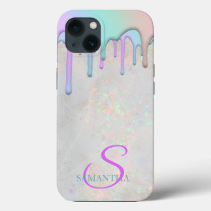 Trendy Regenboog Drips Holografisch Opal Case-Mate iPhone Case