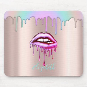 Trendy Regenboog Druppels Metaalachtige Druppende Muismat