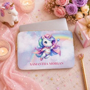 Trendy Regenboog Eenhoorn Magische Dag Laptop Hoes
