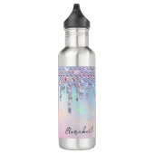 Trendy regenboog glitter druppels holografisch waterfles (Rechts)