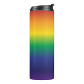 Trendy Regenboog Gradiënt Strepen Thermosbeker (Gedraaid links)