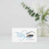 Trendy regenboog make-up artist wimpers extensie visitekaartje (Staand voorkant)