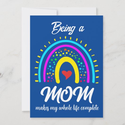 TRENDY REGENBOOG MOEDERDAG CADO MOEDER KAART (Voorkant)