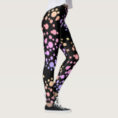 Trendy regenboog Stippen op zwart - Leggings (Rechts)