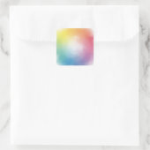 Trendy regenboogkleuren Blanco Sjabloon roze rood Vierkante Sticker (Tas)