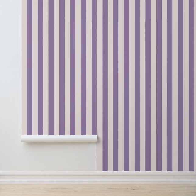 Trendy Regular Stripes in Blush & Violet Behang (Applicatie)