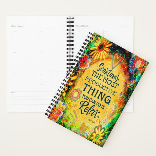 Trendy  Relax Quote Inspirerend Plezier Planner (Display)