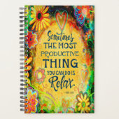 Trendy  Relax Quote Inspirerend Plezier Planner (Voorkant)