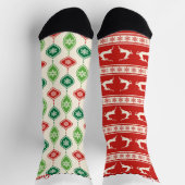 Trendy rendier Ornament patroon niet-gematcht Sokken (Top)