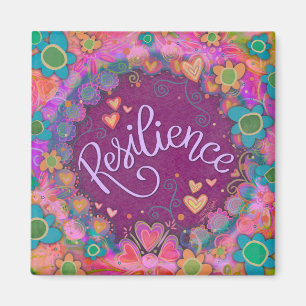 Trendy Resilience  Floral Modern Inspirity Magneet