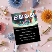 Trendy retro 30e verjaardag 2000s feest verjaardag kaart