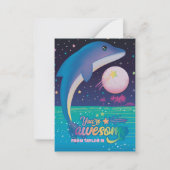 Trendy Retro 90s Dolphin Classroom Valentijnse Kaa Notitiekaartje (Voorkant)