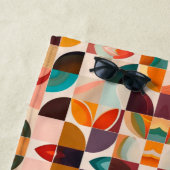 Trendy Retro Abstract Squares Collectie Strandlaken (In situ)