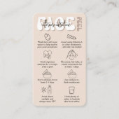 Trendy Retro Beige Chemische Gezichtsschil Afterca Visitekaartje (Voorkant)