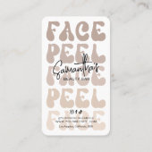 Trendy Retro Beige Chemische Gezichtsschil Afterca Visitekaartje (Achterkant)