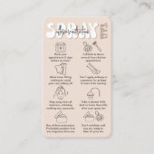 Trendy Retro Beige Spray Tan Aftercare Tanning Visitekaartje (Voorkant)