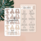 Trendy Retro Beige Spray Tan Aftercare Tanning Visitekaartje