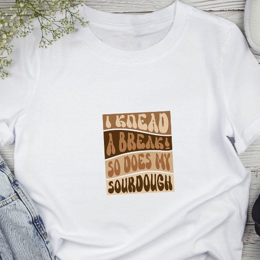 Trendy Retro Beige Zuurdesem Brood Baker Grappig T-shirt