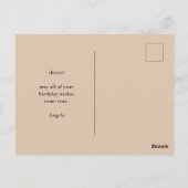 Trendy Retro Bloem Bloem Gelukkige Verjaardag Briefkaart (Achterkant)