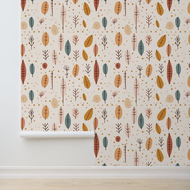Trendy Retro Boho Abstract Collectie Behang (Applicatie)