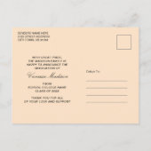 Trendy Retro  Boho Afstudeerder Fotoaankondiging Briefkaart (Achterkant)