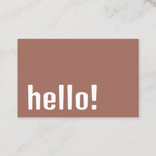 Trendy Retro Boho – Modern bruin en wit Visitekaartje (Voorkant)