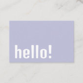 Trendy Retro Boho – Modern paarse en wit Visitekaartje (Voorkant)