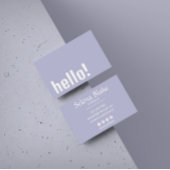 Trendy Retro Boho – Modern paarse en wit Visitekaartje