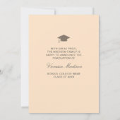 Trendy Retro  Boho Typografie Foto Afstudeerder Aankondiging (Achterkant)