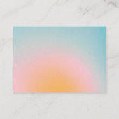 Trendy Retro Celestial Blue Gradient RSVP Informatiekaartje (Achterkant)