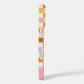 Trendy Retro Checkerboard Monogram Case-Mate iPhone Case (Achterkant / Rechts)