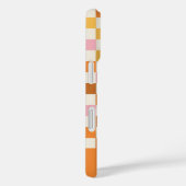 Trendy Retro Checkerboard Monogram Case-Mate iPhone Case (Achterkant / Rechts)