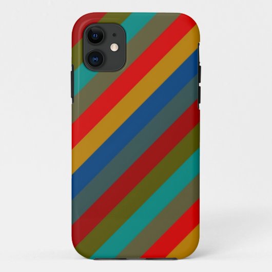 Trendy Retro Color Stripe Patroon Case-Mate iPhone Case (Achterkant)
