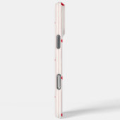 Trendy Retro Coquette Rode Kersen Pinstripe Case-Mate iPhone Case (Achterkant / Rechts)