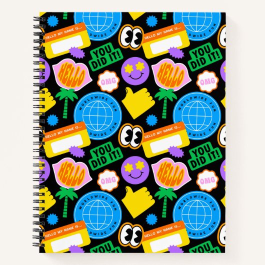 Trendy Retro Design Notitieboek (Voorkant)