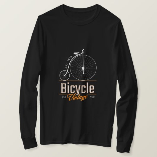 Trendy retro fiets Mooie grafiek T-shirt (Design voorkant)