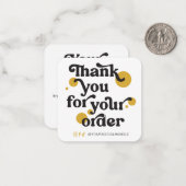 Trendy Retro Font Logo Business - Korting Notitiekaartje (Voorkant / Achterkant in situ)