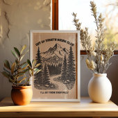 Trendy Retro Funny Hiking Poster