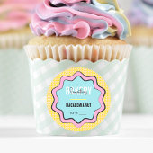 Trendy Retro Girly Catering Bakkerij Label